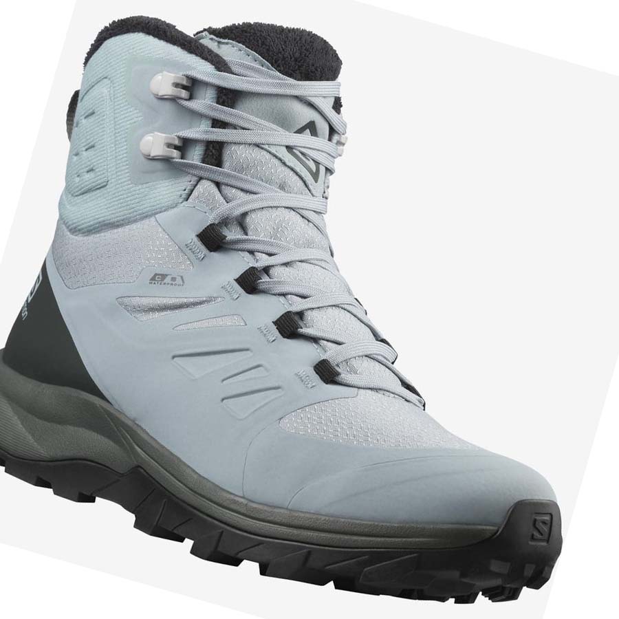 Salomon OUTBLAST THINSULATE™ CLIMASALOMON™ WATERPROOF Téli Csizma Női Kék | HU 3013CTV